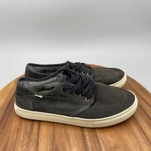 Sanuk Tideline Hemp Shoes Mens Size 11 Dark Gray Casual Comfort Washed Sneakers